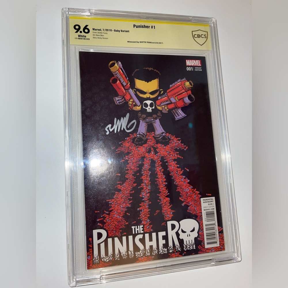SOLD!! THE PUNISHER 1 Baby Variant 2014 CBCS 9.6 Not CGC Signed By SKOTTIE YOUNG